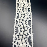 Embroidered French Lace Trim - Off White