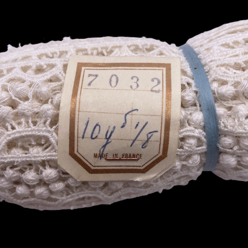 Embroidered French Lace Trim Off White Label