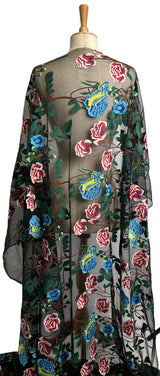 Embroidered Net - Botanical