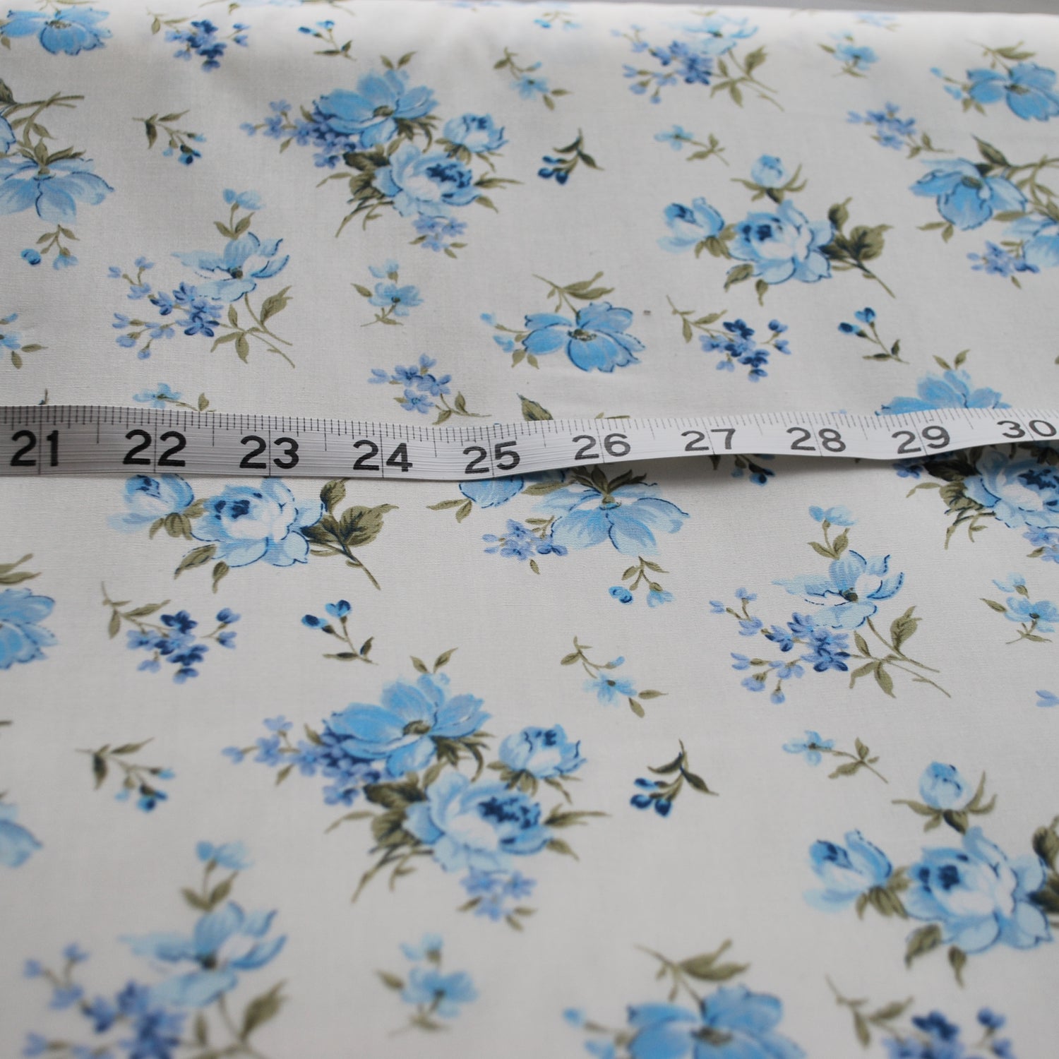 Poplin Print - English Rose - Blue