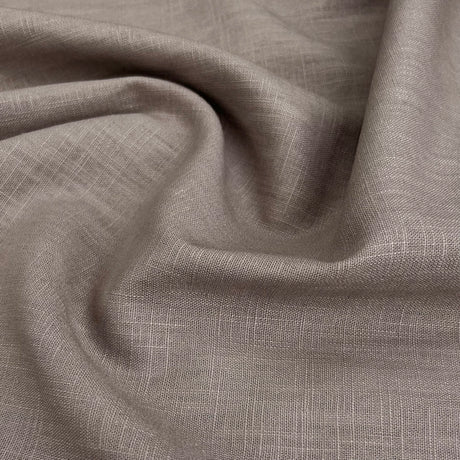 Enigma Linen Grey Ramie Cotton Oeko Tex Plain Dress Fabric