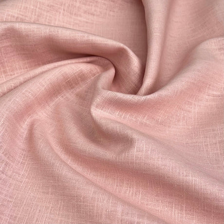 Enigma Linen Rose Ramie Cotton Oeko Tex Plain Dress Fabric