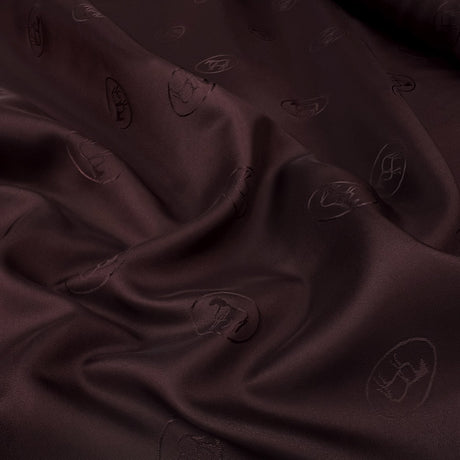 Equine Lining Horse Printed Burgundy Damson Nylon Dress Suit Lining Fabric