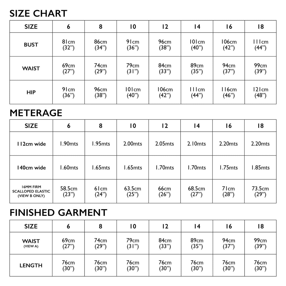 Tessuti - Evie Bias Skirt Sewing Pattern (UK 6-22)