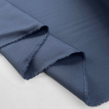 Ex Designer Wool Twill Suilting Fabric Trabaldo Airforce Fold