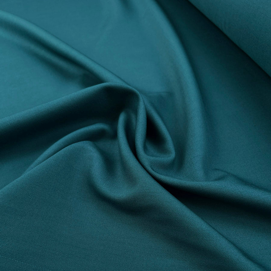 Ex Designer Wool Twill Suilting Fabric Trabaldo Teal