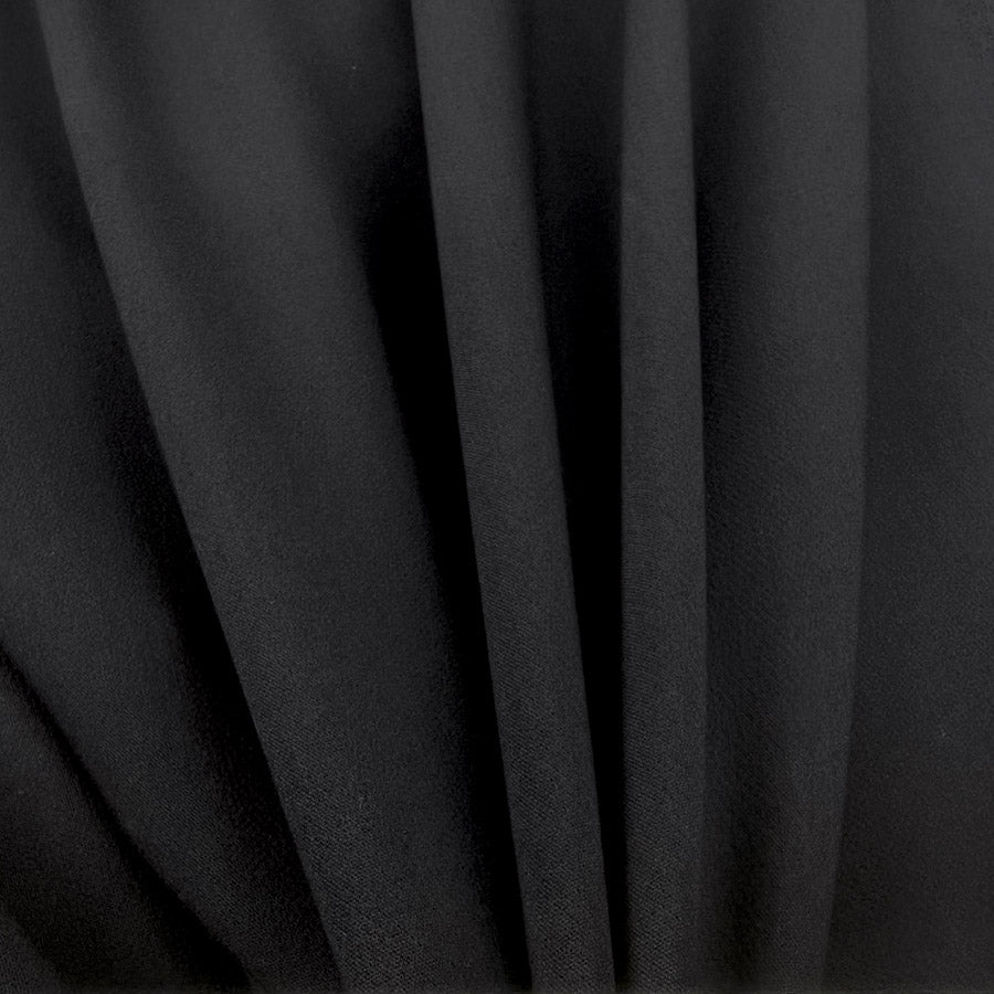 Ex-Designer Knitted Form-Fitting Superior Heavy Black Dress Fabric ...