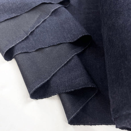 Faux Mohair Dressmaking Fabric Navy Blue Mystique Fold