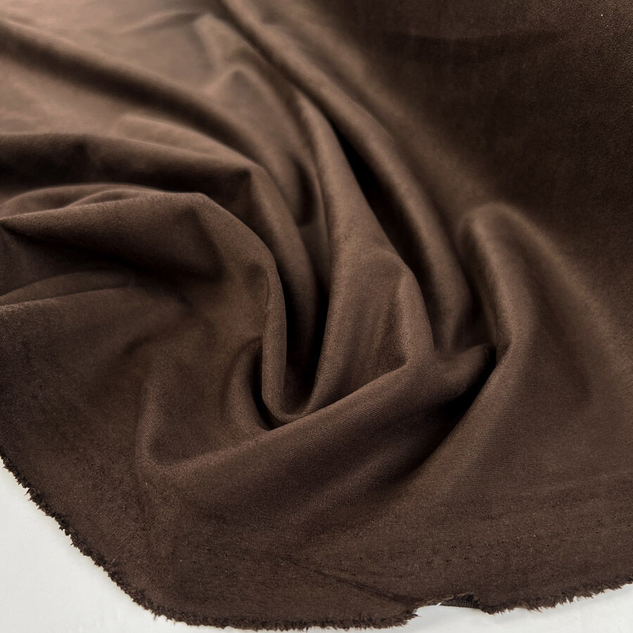 Stretch Faux Suede - Chocolate