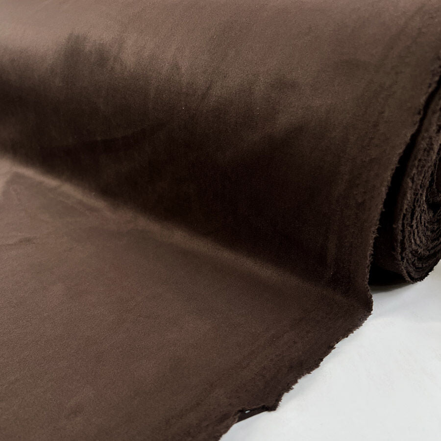Stretch Faux Suede - Chocolate