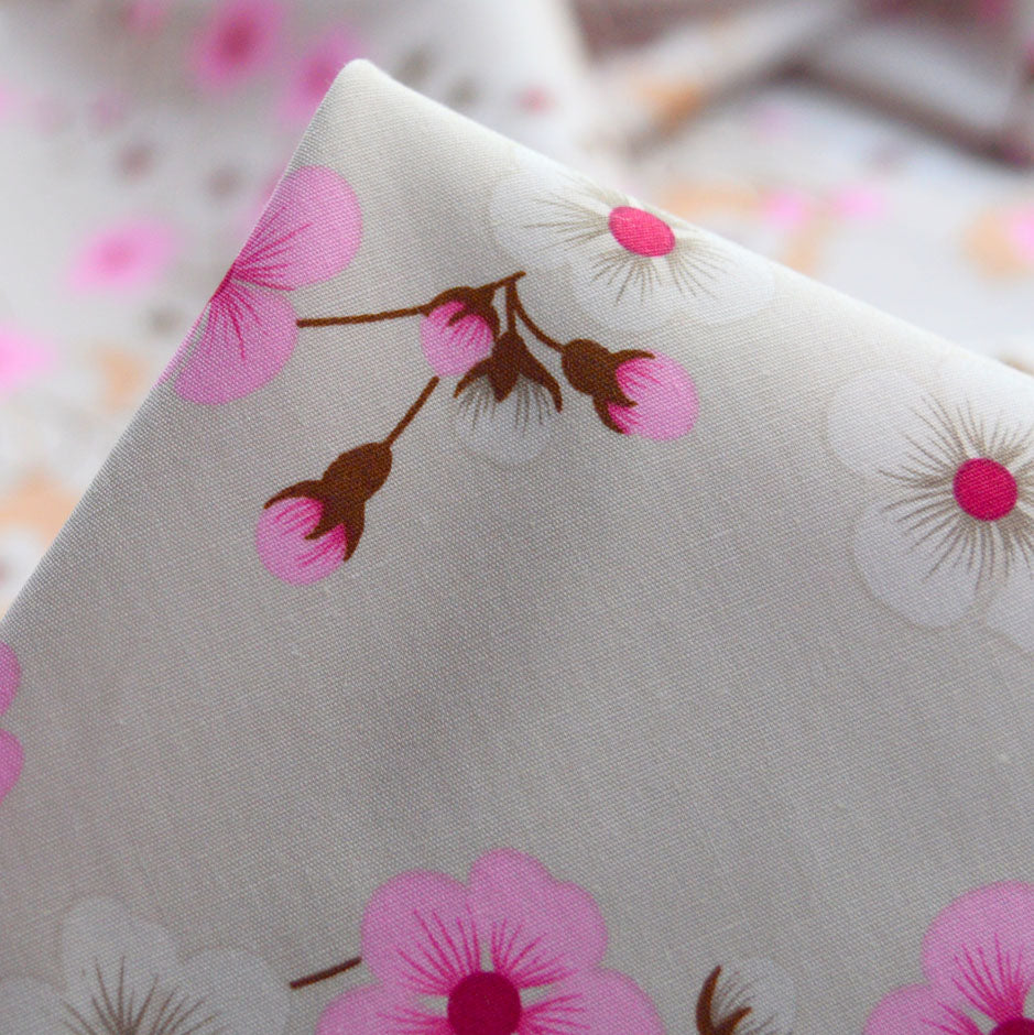 Poplin Print - Felicity - Beige