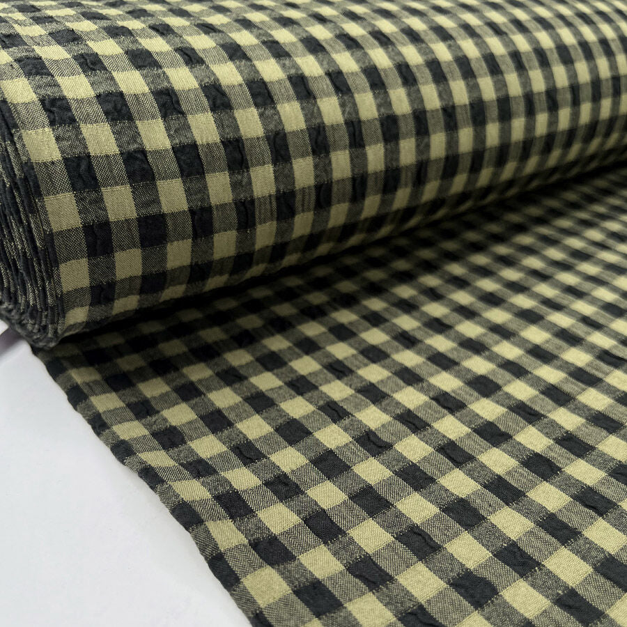 Fibre Mood - Seersucker Check - Olive
