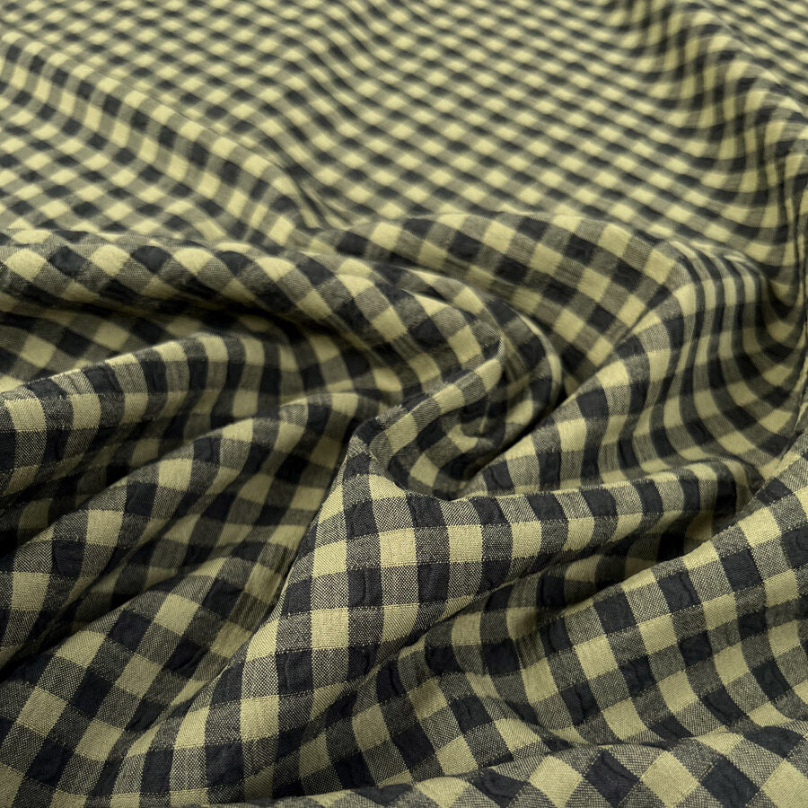 Fibre Mood - Seersucker Check - Olive