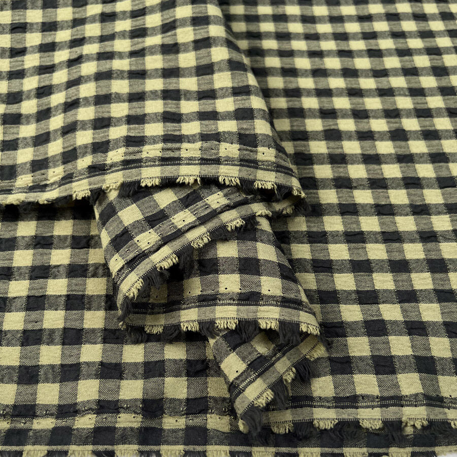Fibre Mood - Seersucker Check - Olive