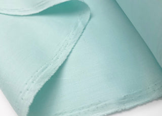 Fine Cotton Shirting Fabric Blue  Pima Cotton Lawn Aqua Plain Fold