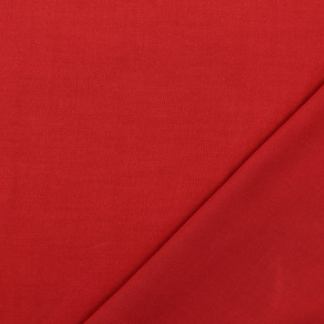 Fine Viscose Poplin Plain Dress Fabric Crimson Fold