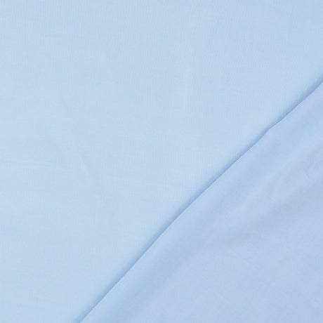 Fine Viscose Poplin Plain Dress Fabric Sky Fold