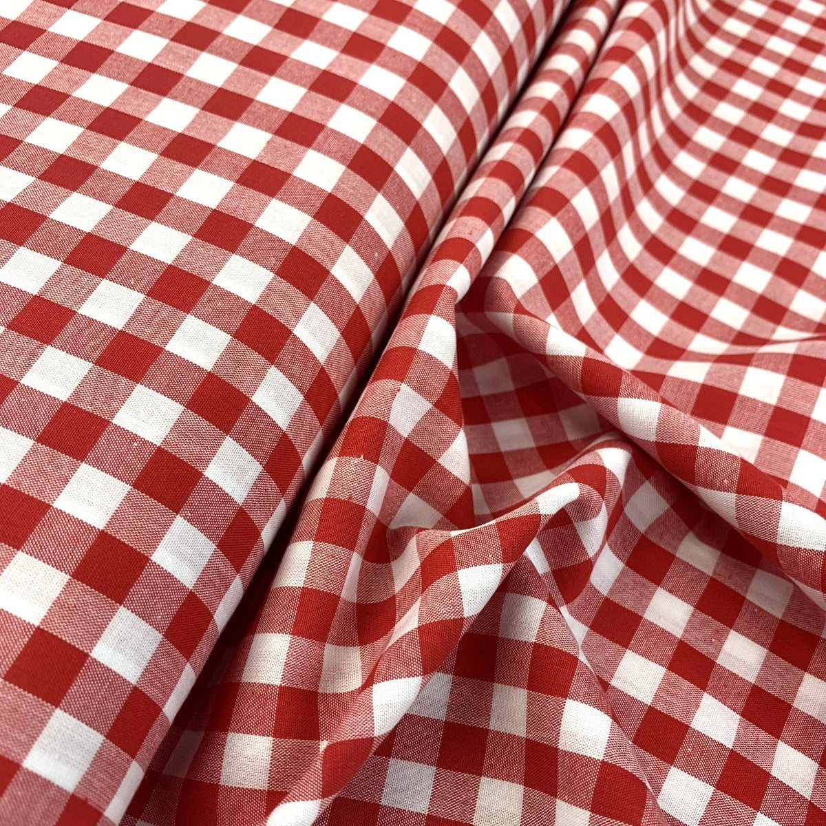 Gingham Chambray - Red