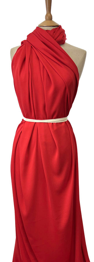 Flame Red Polyester Nylon Silk Dress Fabric Fame 2