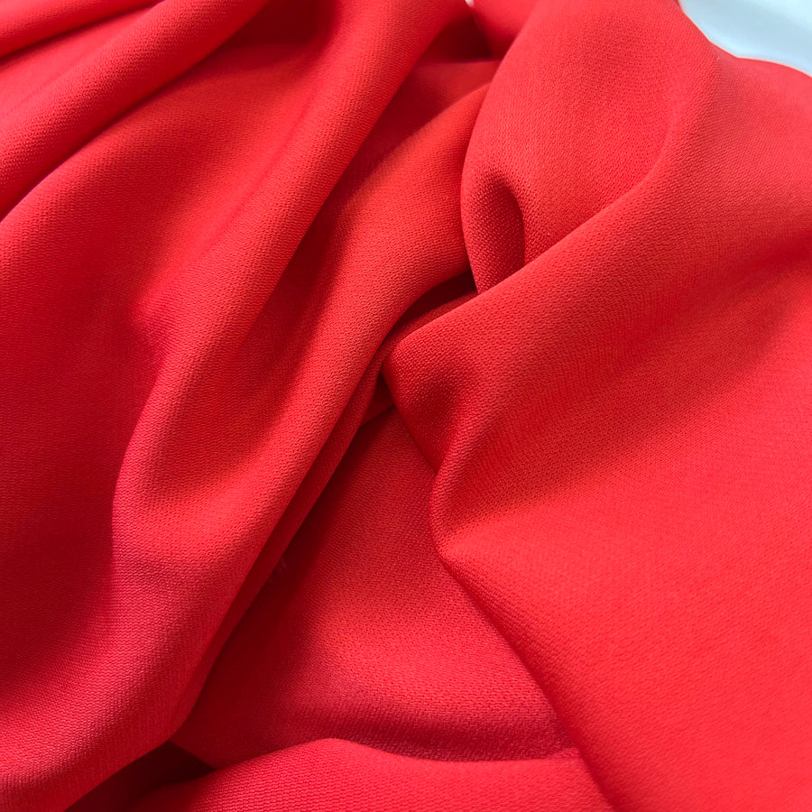 Flame Red Polyester Nylon Silk Dress Fabric Fame Cu 2