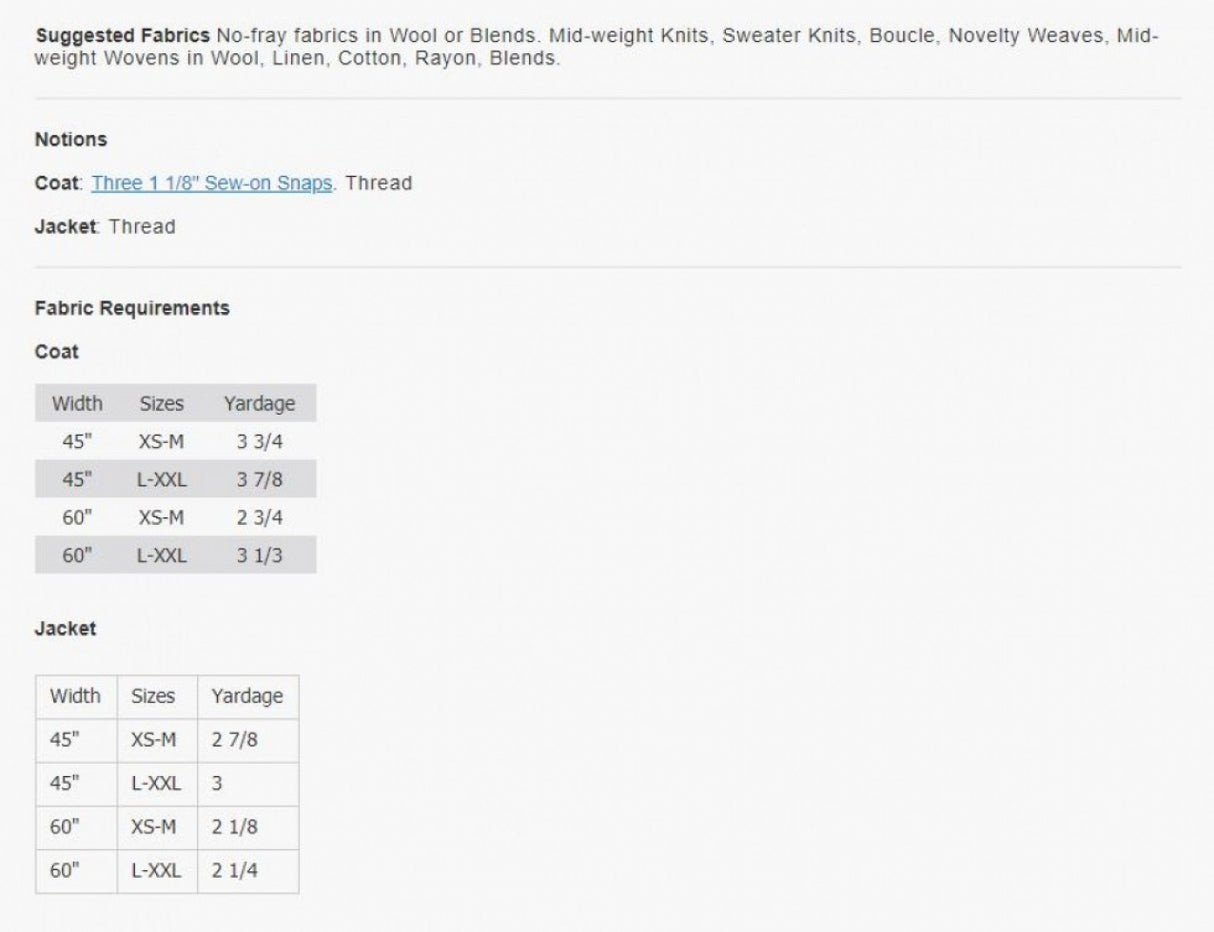 The Sewing Workshop - Flatiron Coat Pattern