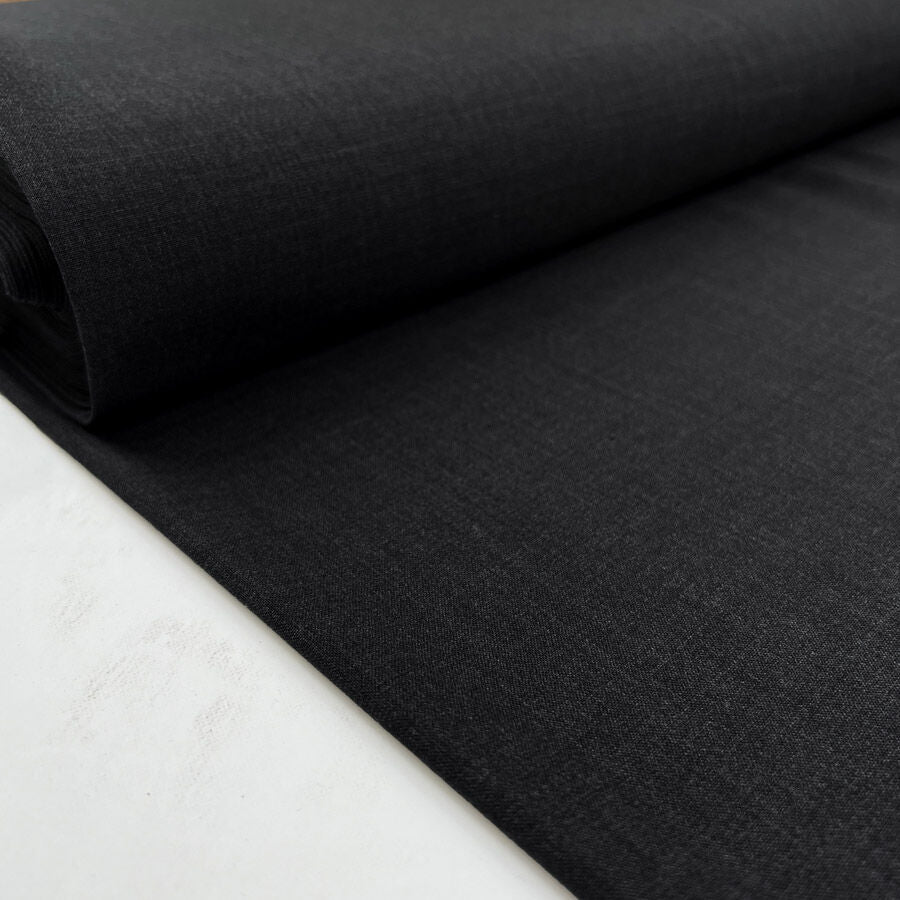 Fleece Wool Suiting - Charcoal