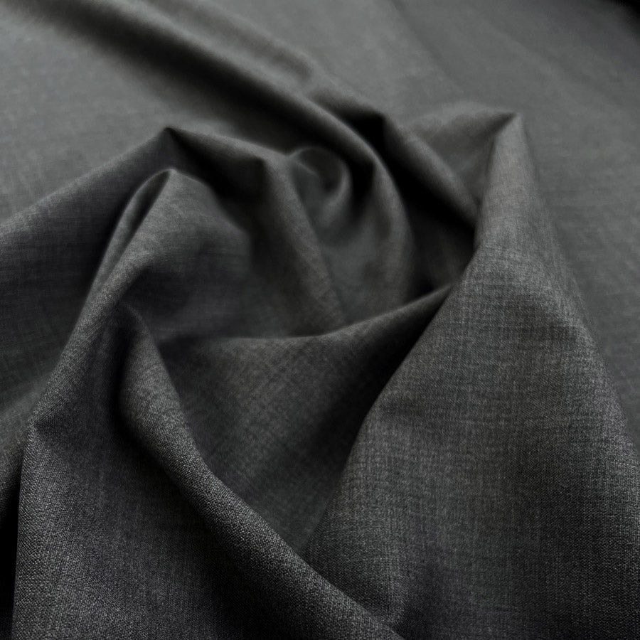 Remnant - Fleece Wool Suiting - Dark Grey (1.2m)