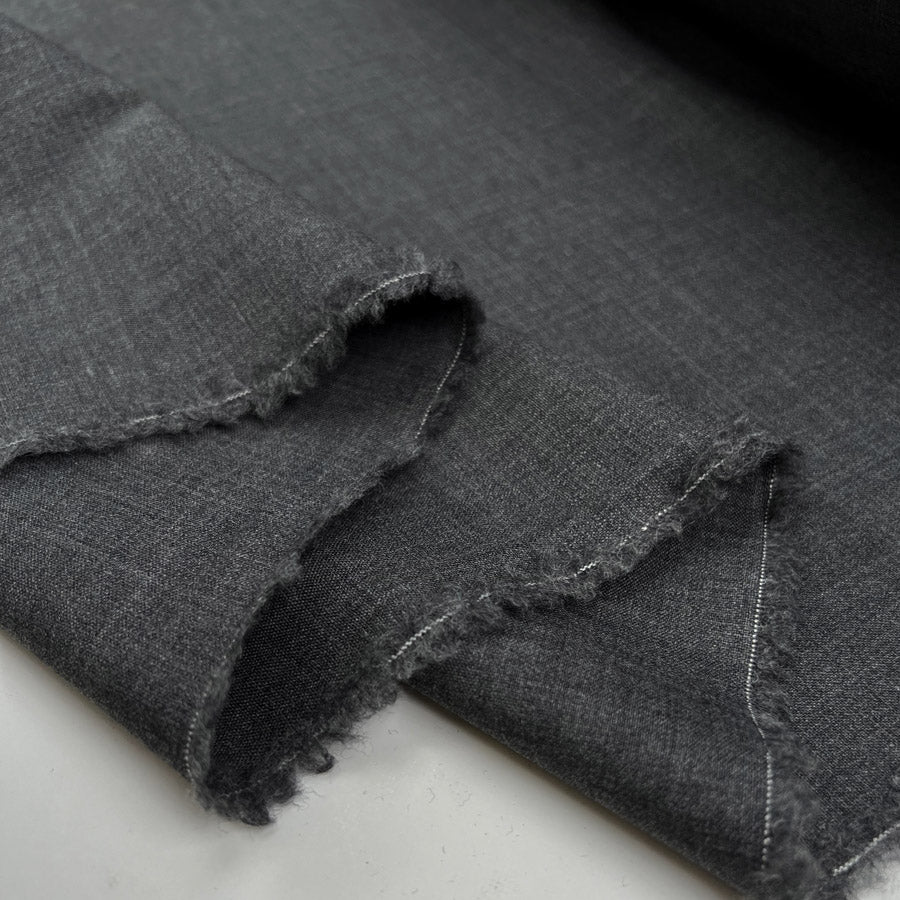 Remnant - Fleece Wool Suiting - Dark Grey (1.2m)