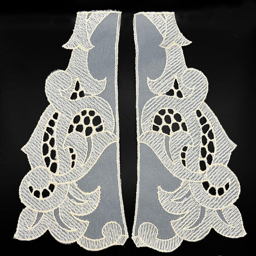 Embroidered Collar - Downton Abbey - Vintage Lace - Cream