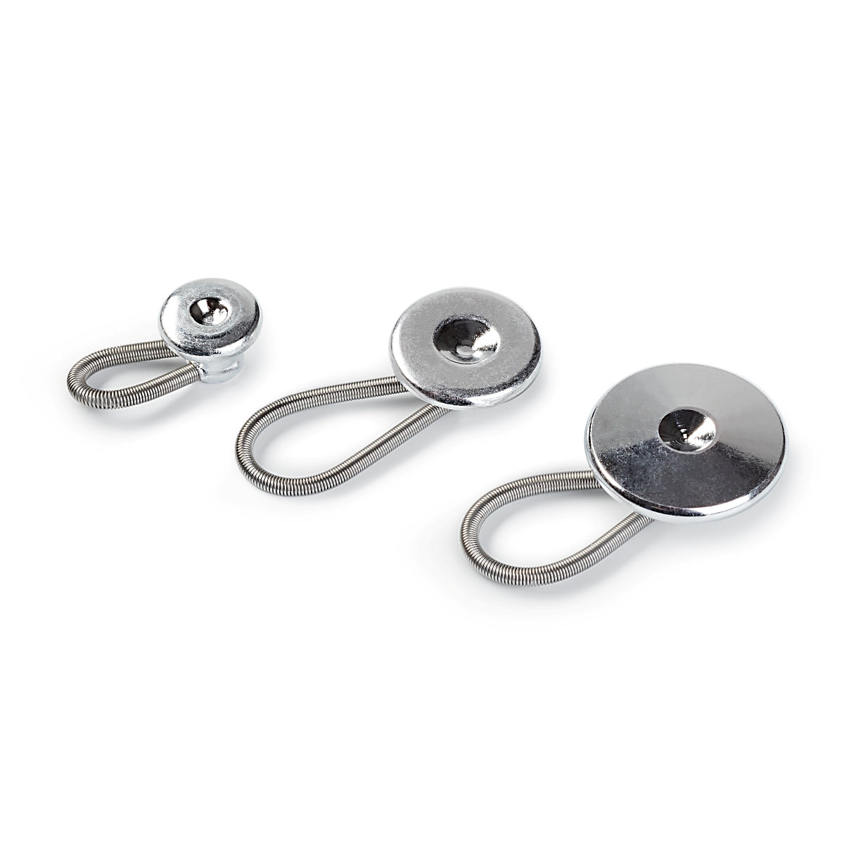 Prym - Flexi Buttons With Loop - Silver (10/15/19mm)