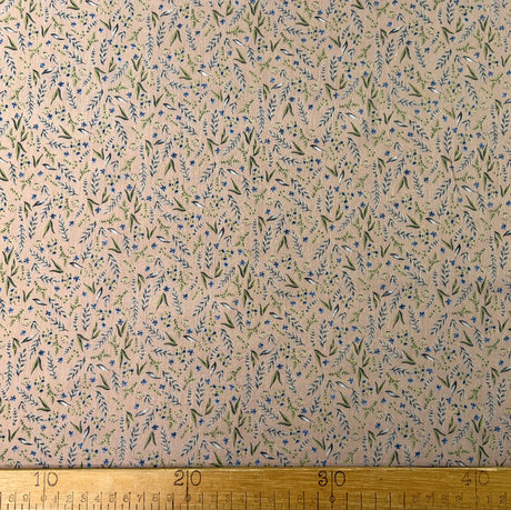 Floating In Circles Viscose Yoryu Lawn Fabric Amelia Blush Ruler