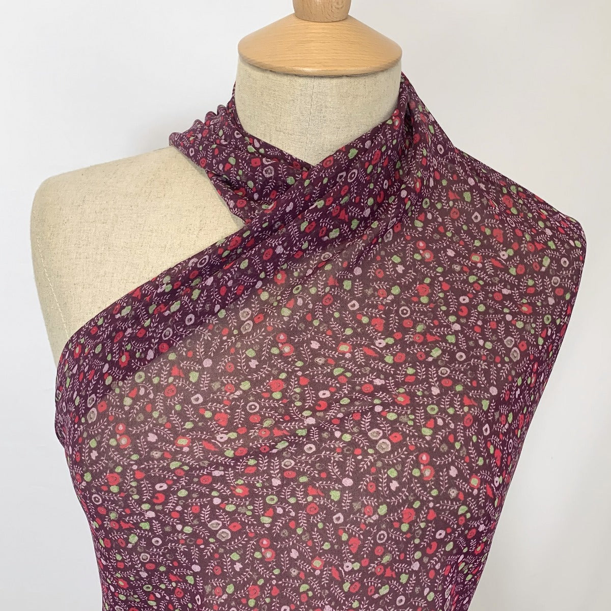 Floral Georgette - Damson