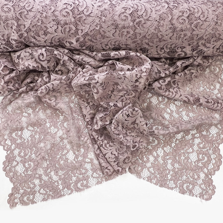 Double Scallop Lace - Dusky Pink