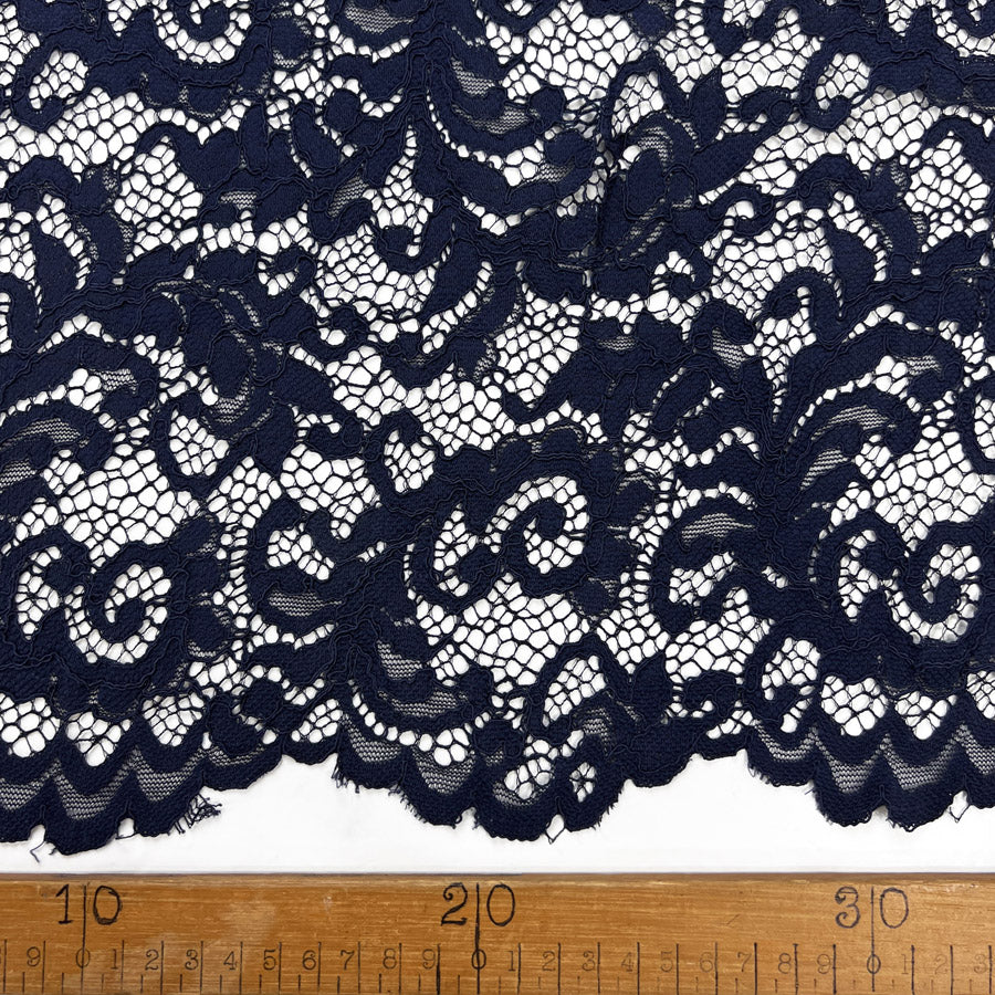 Double Scallop Lace - Navy