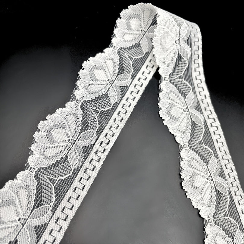 Polyester Flat Lace Trim - Annie - Ivory