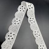 Polyester Flat Lace Trim - Sarah - White