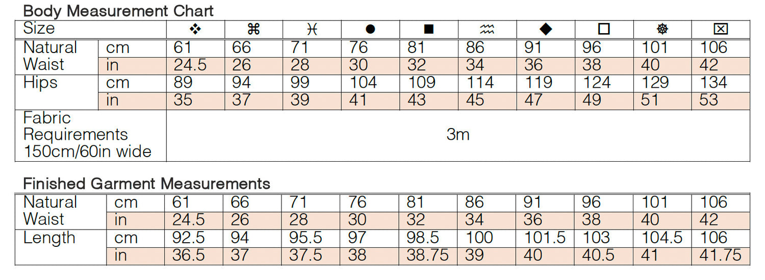 Size Me Sewing - Florence Trousers Pattern
