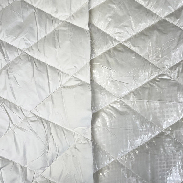 Foil Quilting White Polyester Wadded Diamond Coating Fabric