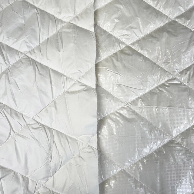 Foil Quilting White Polyester Wadded Diamond Coating Fabric