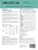 Folkwear - Hollywood Pants & Shorts Pattern (XS-3XL)