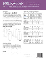 Folkwear - Vietnamese Ao Dai Pattern (XS-XL)