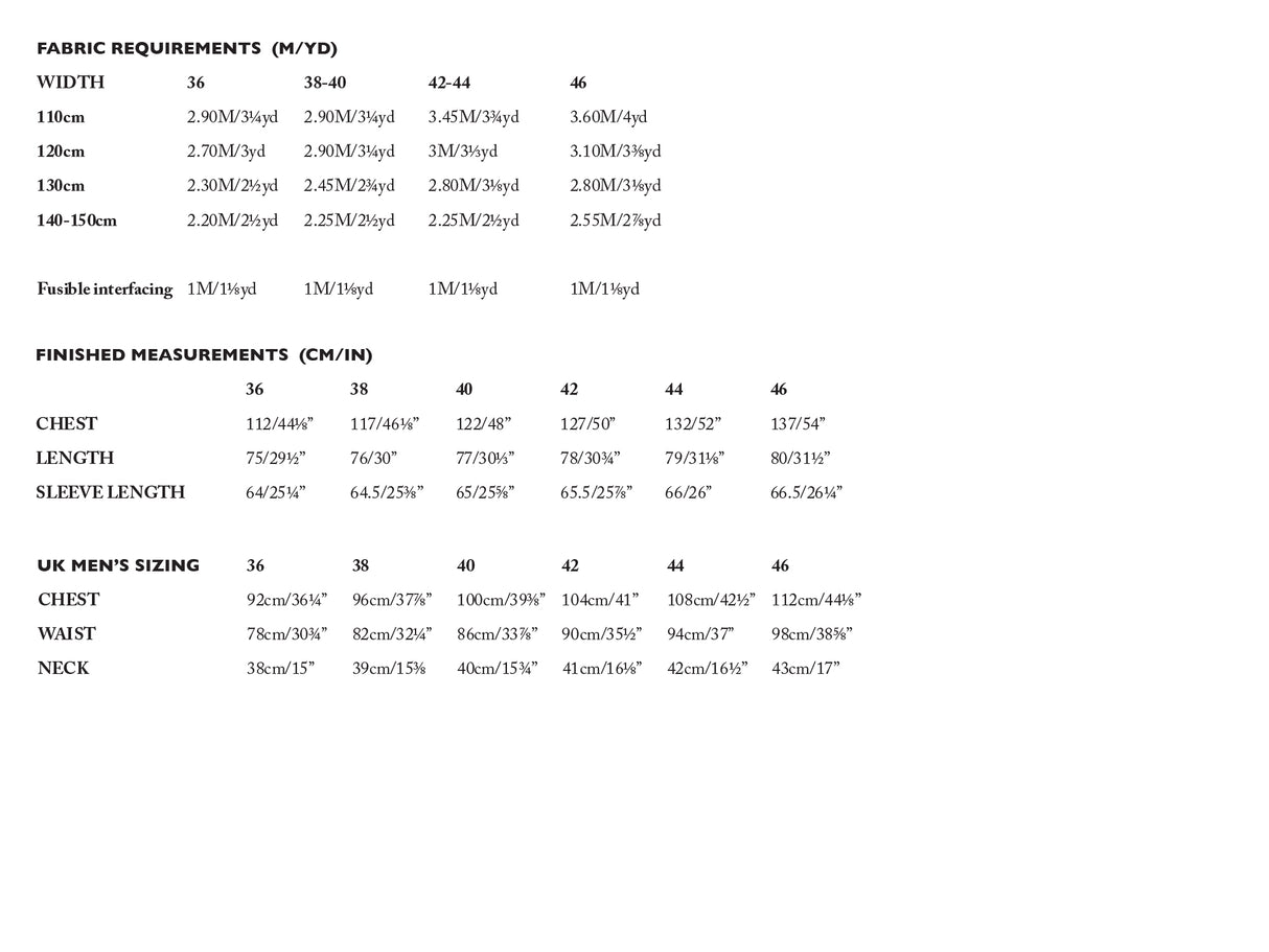 Merchant & Mills - Men's Foreman Jacket Pattern (UK 36-46)