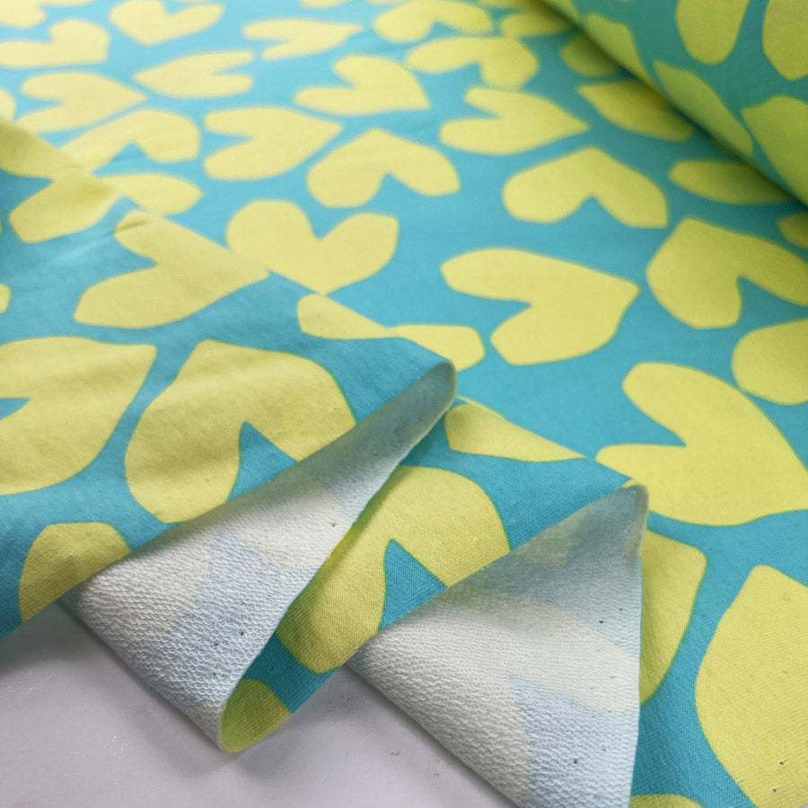 French Terry - Craft Hearts - Yellow