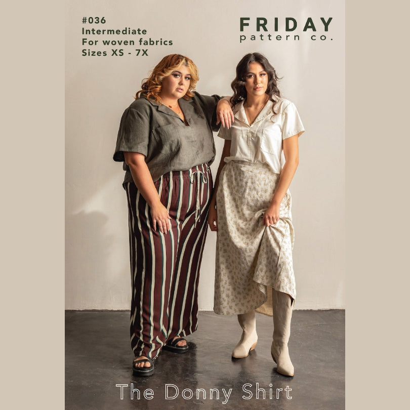 Friday Pattern Company Donny Shirt Sewing Pattern Cover