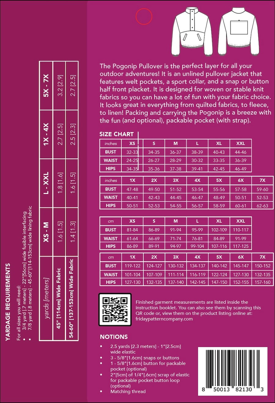 Friday Pattern Company - Pogonip Pullover Pattern