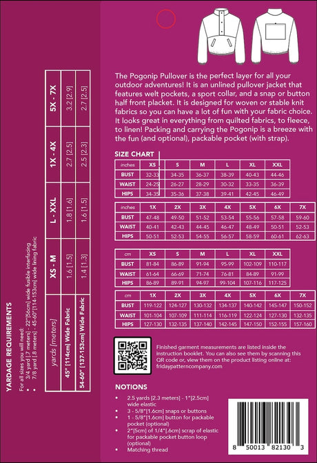 Friday Pattern Company Pogonip Pullover Pattern Back