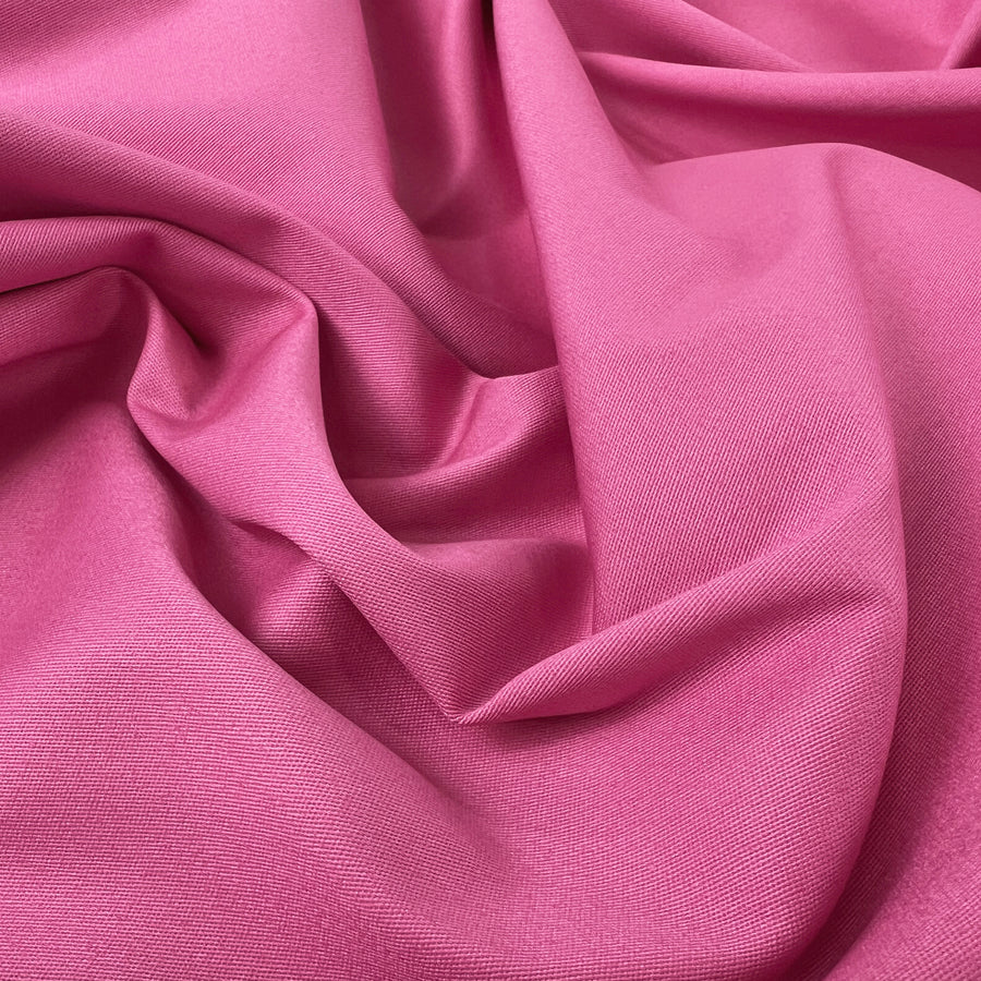 Fuchsia Flex Pink Cotton Elastane Woven Suiting Fabric