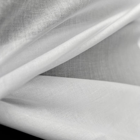 Remnant - Cotton Voile Iron On Interfacing - White (1.25m)