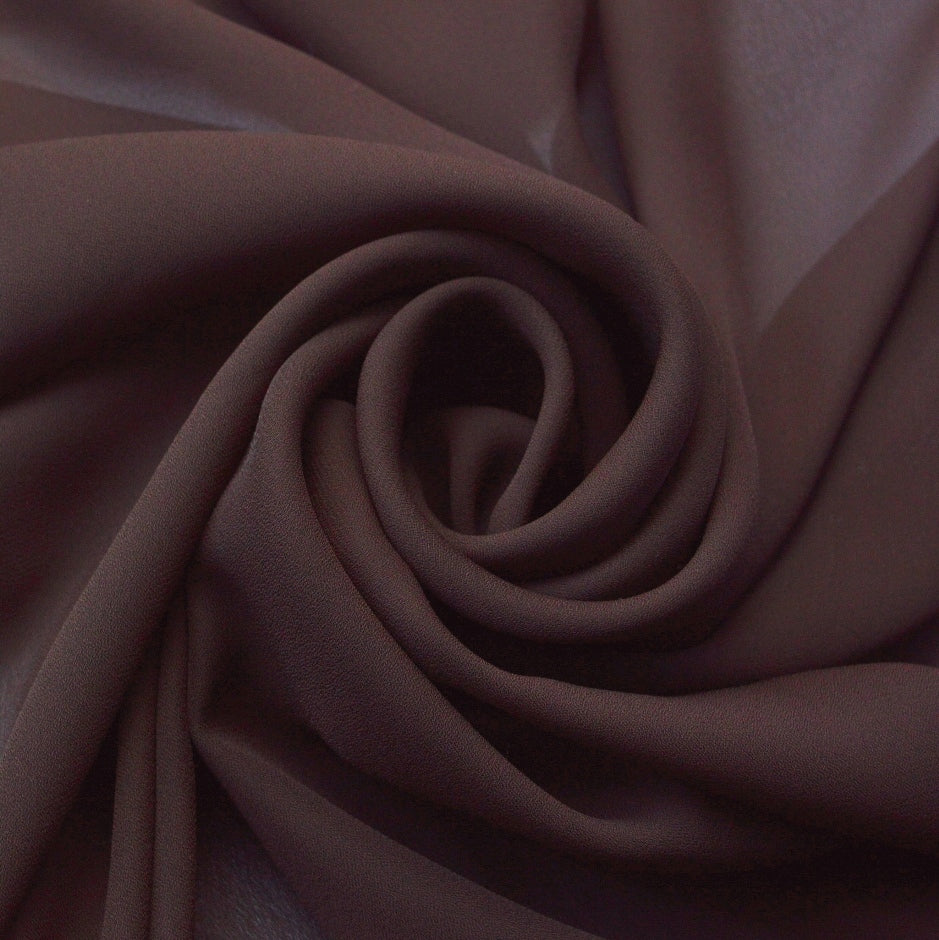 Georgette Dress Fabric - Espresso