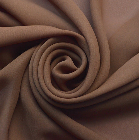 Georgette Latte Pale Brown Polyester Georgette Dress Craft Fabric Cud